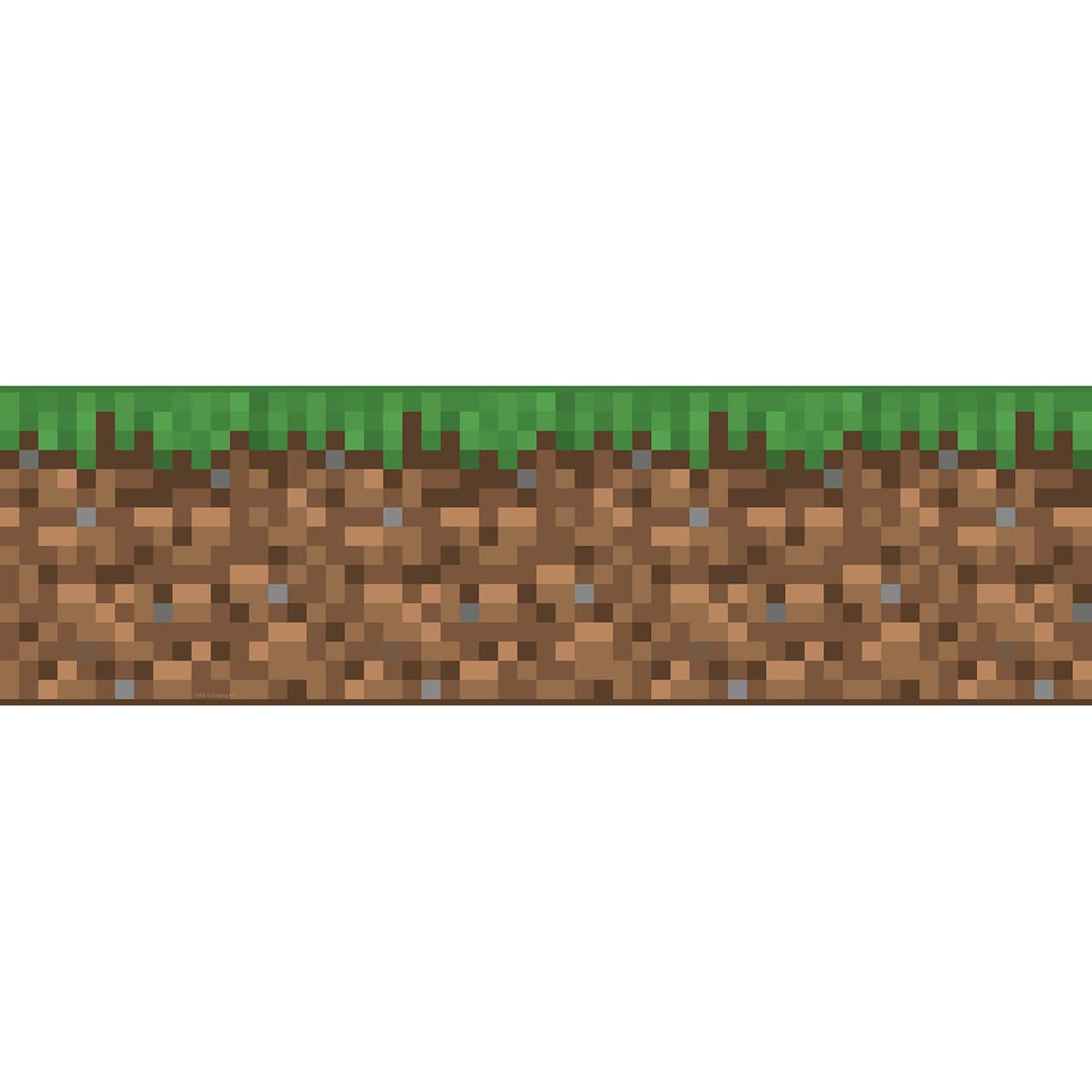 RoomMates Minecraft Iconic Grass Peel & Stick Wallpaper Border